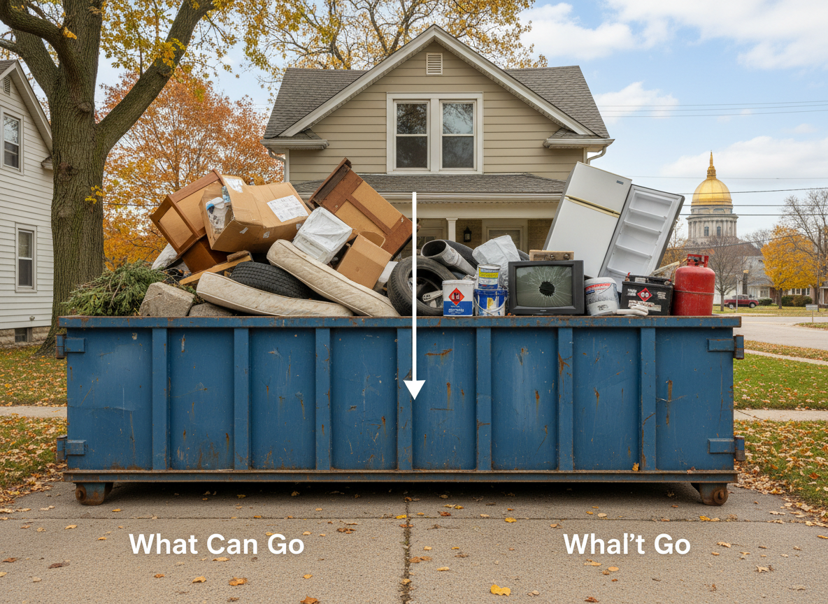 What Can and Can't Go in a Rental Dumpster in Indiana