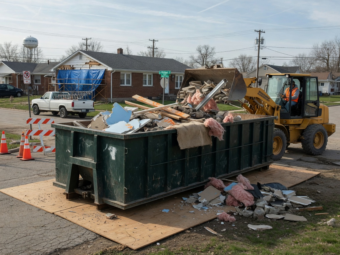 dumpster rental by Dump Hub Dumpster Rental & Property Service in South Bend, IN